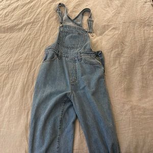 Levi’s High Waist Tapered Overalls in Crazy Blue